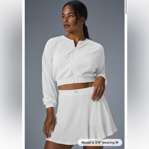 ALO Plisse Jacket and Skirt Set